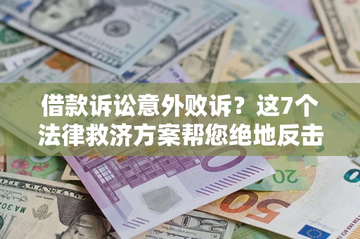 武汉借款诉讼意外败诉？这7个法律救济方案帮您绝地反击！