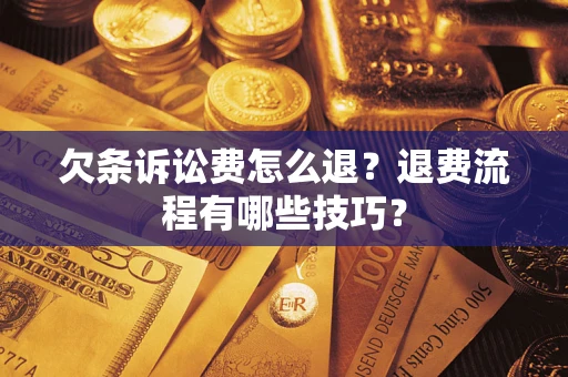 武汉欠条诉讼费怎么退？退费流程有哪些技巧？